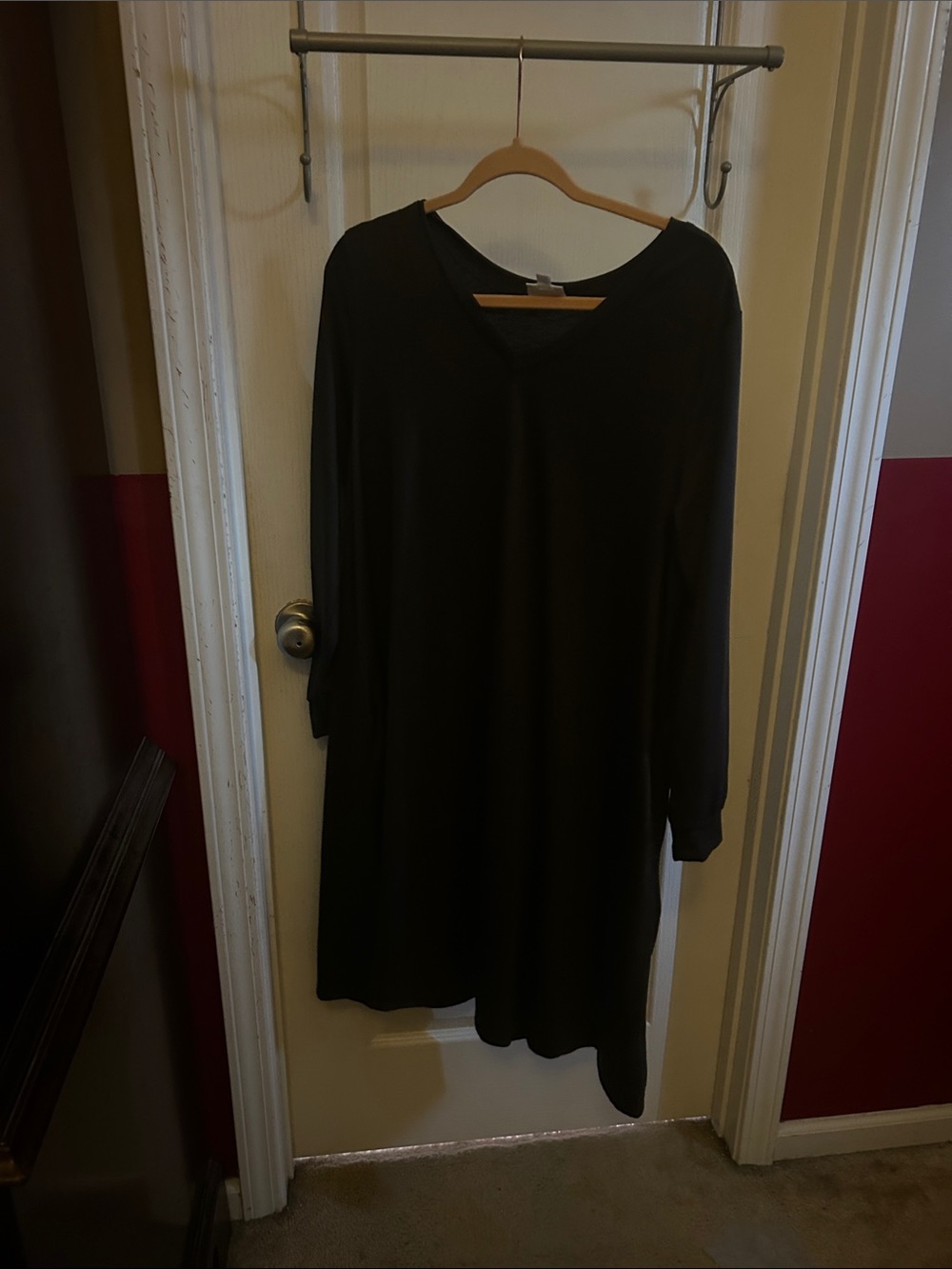 LuLaRoe Black Long Sleeve V-Neck Dress